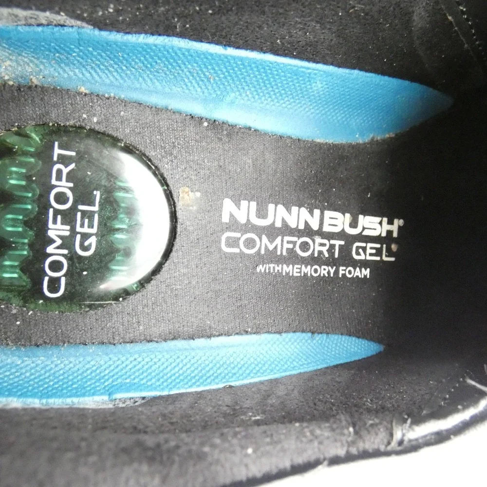 Nunn Bush Dylan 84738 Mens 9M Shoes Core Black Leather Moc Toe Slip On Loafers